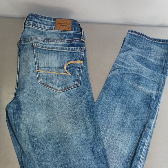 American Eagle Outfitters Women’s Skinny, Super Stretch Denim Jeans, Size 2 Long - Picture 9 of 10